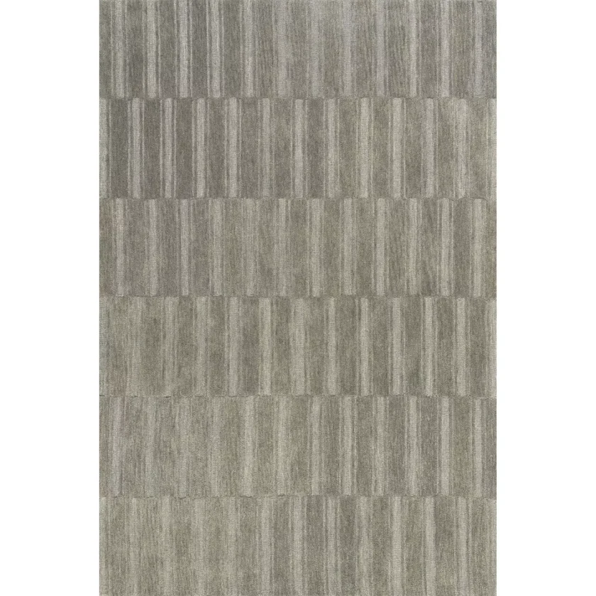 Checked Wool Area Rug