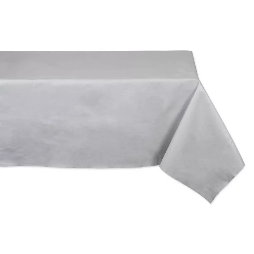 Design Imports Waterproof & Spill Proof Tabletop Protection Durable, Indoor/Outdoor, Table Pad, 52X108", White